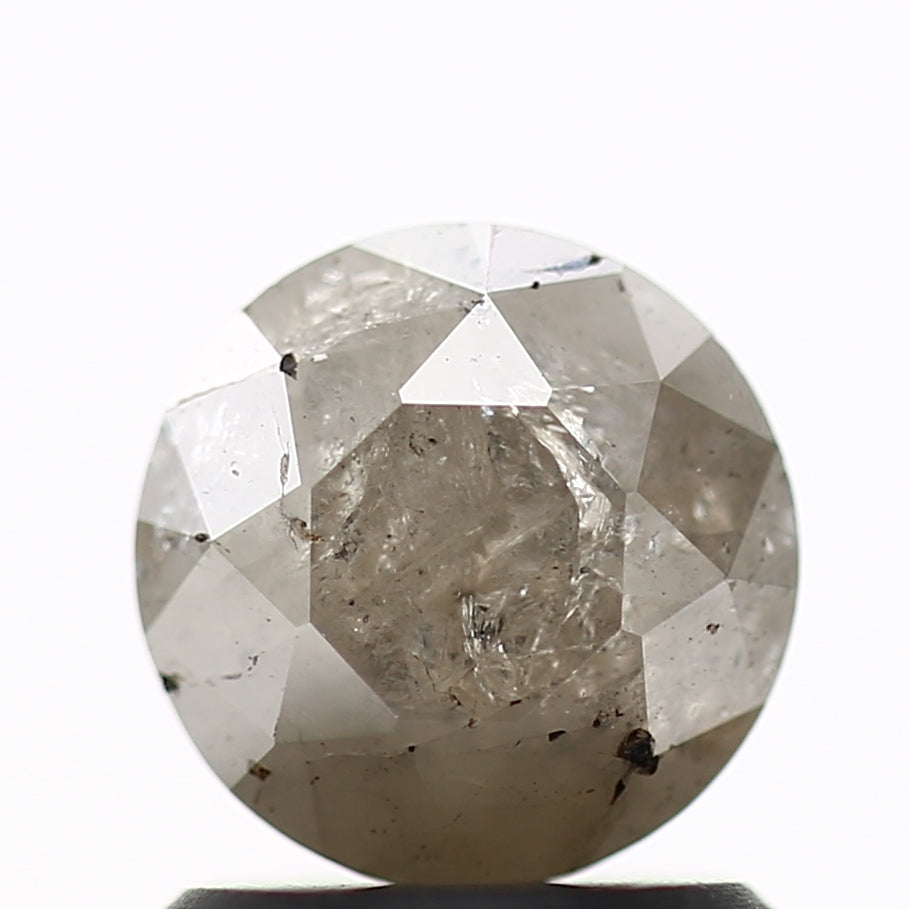 1 Carat Gray Rustic Round Shape Brilliant Cut Natural Loose Diamond